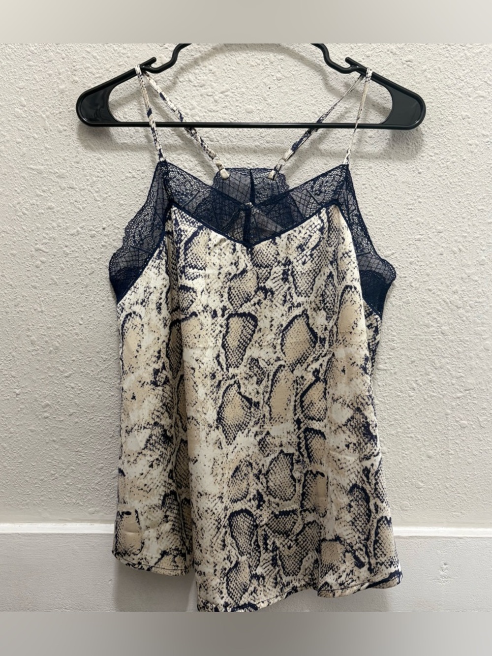 Muche & Muchette Reptile with Blue Lace Tank Top Size M/L